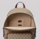 GG Emblem Medium Backpack in Beige & Dark Brown