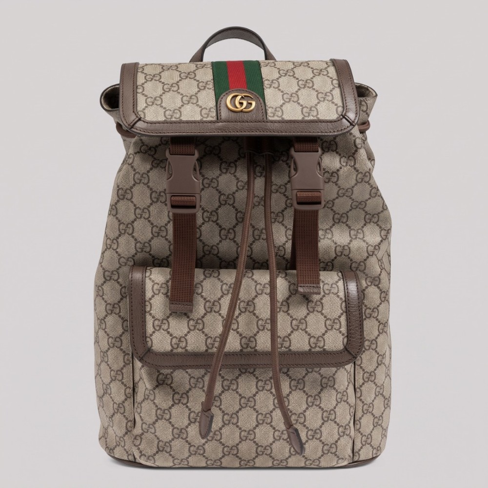 GUCCI Ophidia Small GG Backpack in Beige
