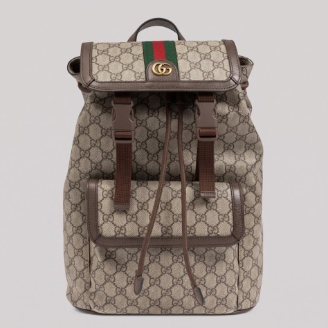 GUCCI Ophidia Small GG Backpack in Beige