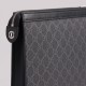 GG Supreme Monogram Zip Clutch Black & Grey