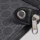 GG Supreme Monogram Zip Clutch Black & Grey
