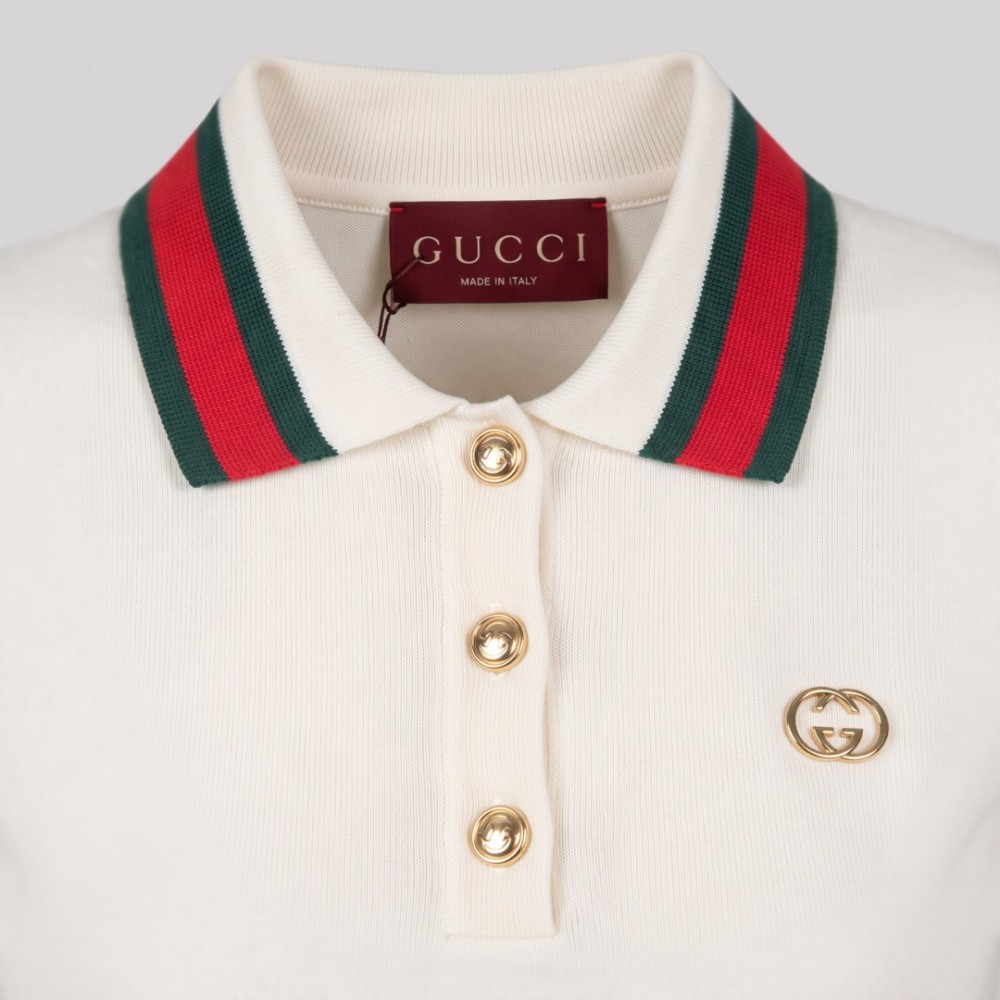Signature Web Stripe Knit Polo Women's Ivory Knit Polo Shirt Signature Web Stripe Knit Polo Women's Ivory Knit Polo Shirt