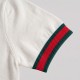 Signature Web Stripe Knit Polo Women's Ivory Knit Polo Shirt Signature Web Stripe Knit Polo Women's Ivory Knit Polo Shirt