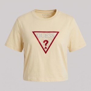 Women Front Logo T-Shirt Butter Yellow