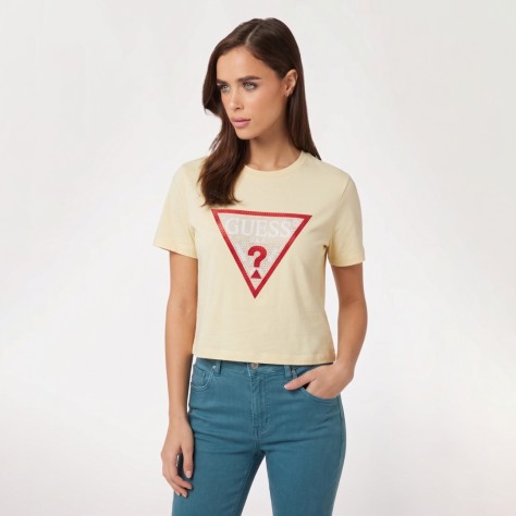 Women Front Logo T-Shirt Butter Yellow
