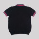 Knitted Resort Polo Shirt Ivory Black Knitted Resort Polo Shirt Ivory Black