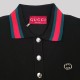 Knitted Resort Polo Shirt Ivory Black Knitted Resort Polo Shirt Ivory Black
