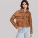 Étrier Embroidered Cropped Cashmere Jacket Brown Étrier Embroidered Cropped Cashmere Jacket Brown