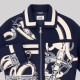 Étrier Embroidered Cropped Cashmere Jacket Blue