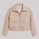 Étrier Embroidered Cropped Cashmere Jacket Bisque Étrier Embroidered Cropped Cashmere Jacket Bisque