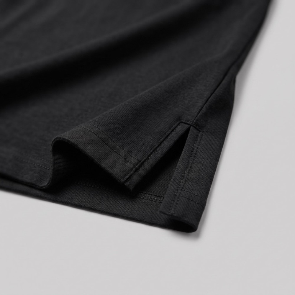 Embroidered Centered T-Shirt in Black