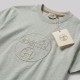 Equestrian Carriage Embroidered T-Shirt in Sage Green Equestrian Carriage Embroidered T-Shirt in Sage Green