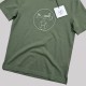 Equestrian Carriage Embroidered T-Shirt in Army Green