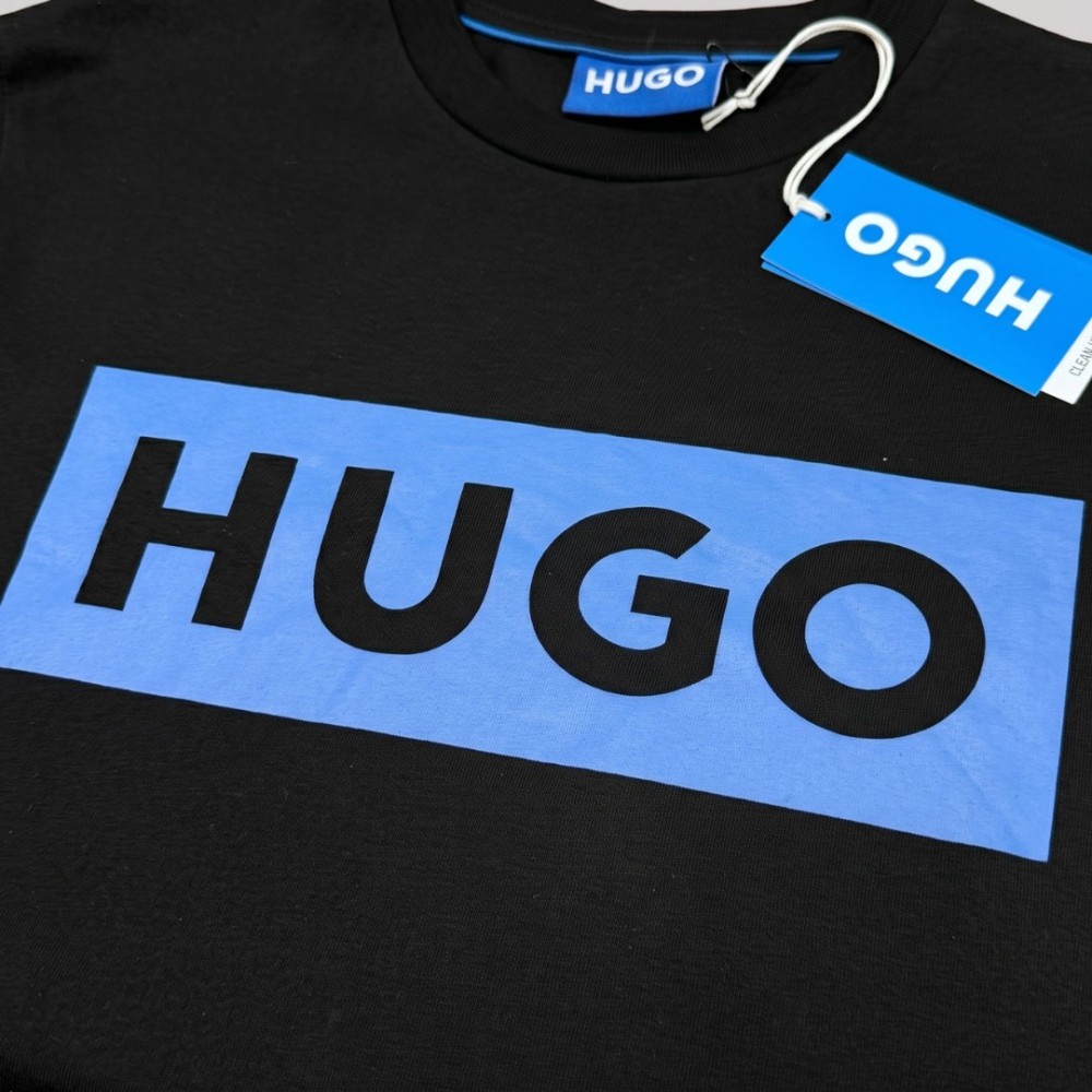 Cotton-jersey T-shirt With Blue Logo Print