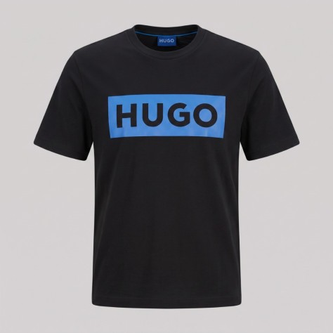 Cotton-jersey T-shirt With Blue Logo Print