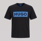 Cotton-jersey T-shirt With Blue Logo Print