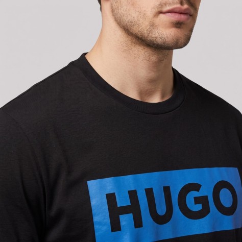 Cotton-jersey T-shirt With Blue Logo Print Cotton-jersey T-shirt With Blue Logo Print