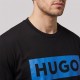 Cotton-jersey T-shirt With Blue Logo Print