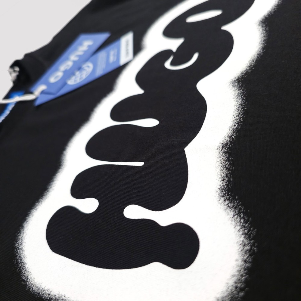 Cotton-Jersey T-shirt With Logo Print Black Cotton-Jersey T-shirt With Logo Print Black