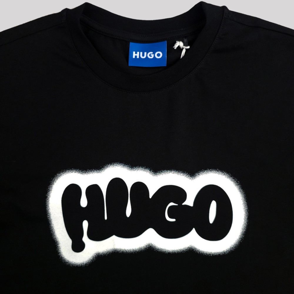Cotton-Jersey T-shirt With Logo Print Black Cotton-Jersey T-shirt With Logo Print Black