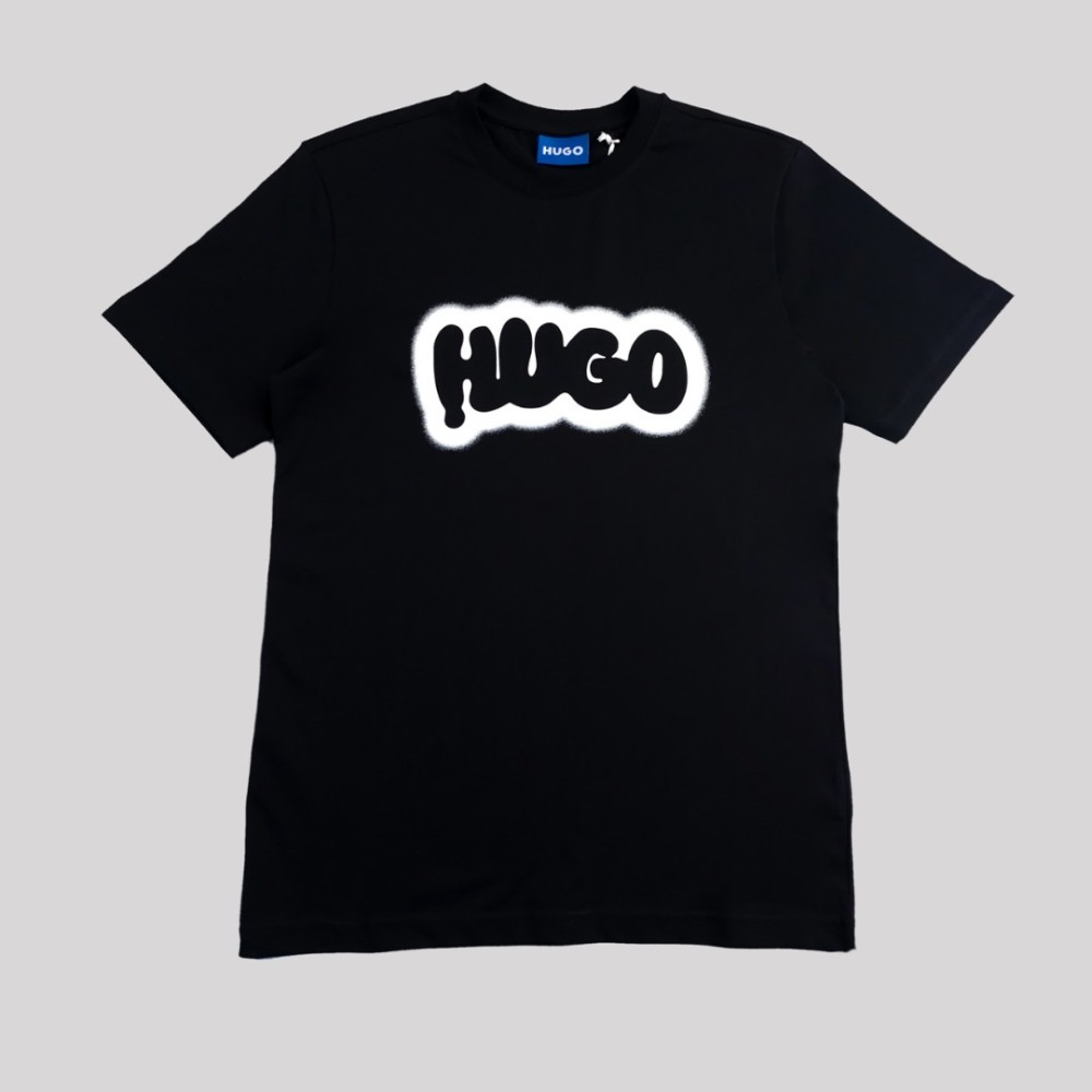Cotton-Jersey T-shirt With Logo Print Black Cotton-Jersey T-shirt With Logo Print Black