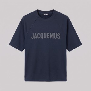 Le Typo Logo-Print T-Shirt Navy