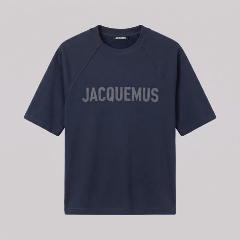 Le Typo Logo-Print T-Shirt Navy