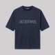 Le Typo Logo-Print T-Shirt Navy Le Typo Logo-Print T-Shirt Navy