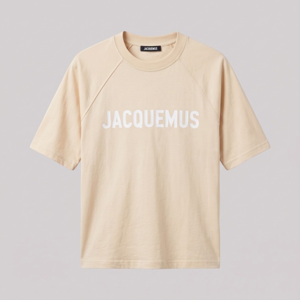 Le T-shirt Typo logo-print in Ecru