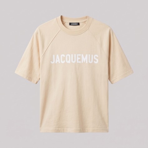 Le T-shirt Typo logo-print in Ecru
