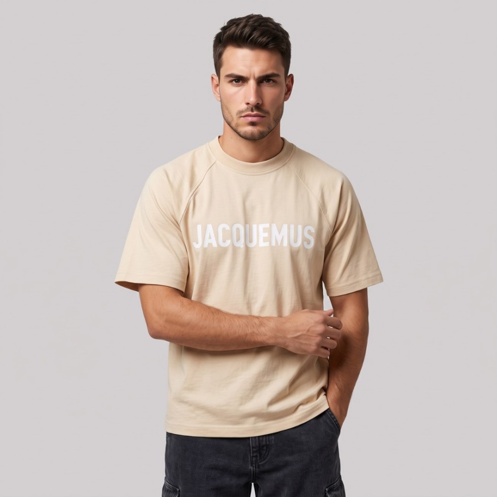 Le T-shirt Typo logo-print in Ecru