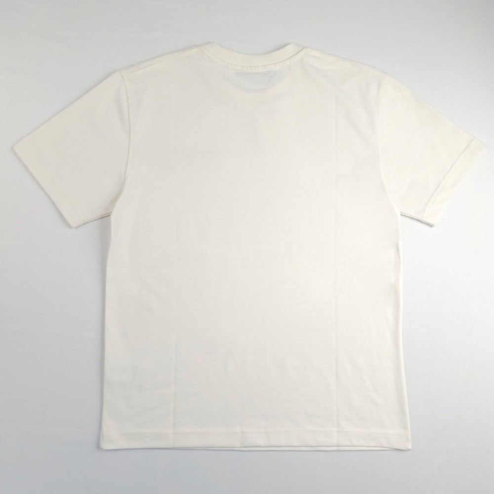 Logo Patch Cotton T-Shirt Beige