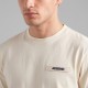 Logo Patch Cotton T-Shirt Beige