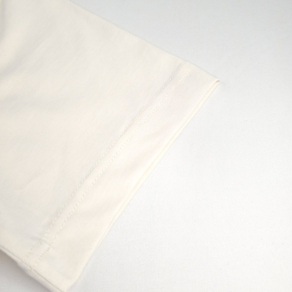 Logo Patch Cotton T-Shirt Beige