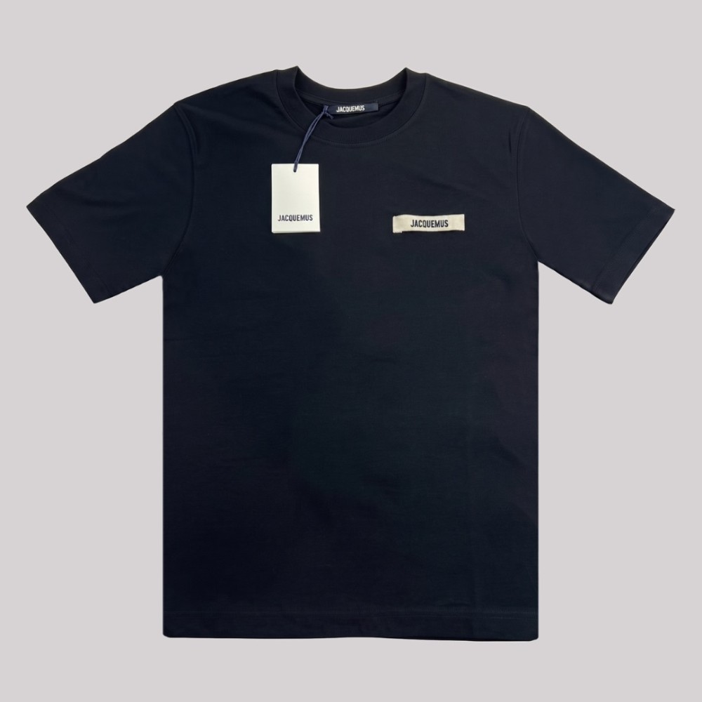 Logo Patch Cotton T-Shirt Black