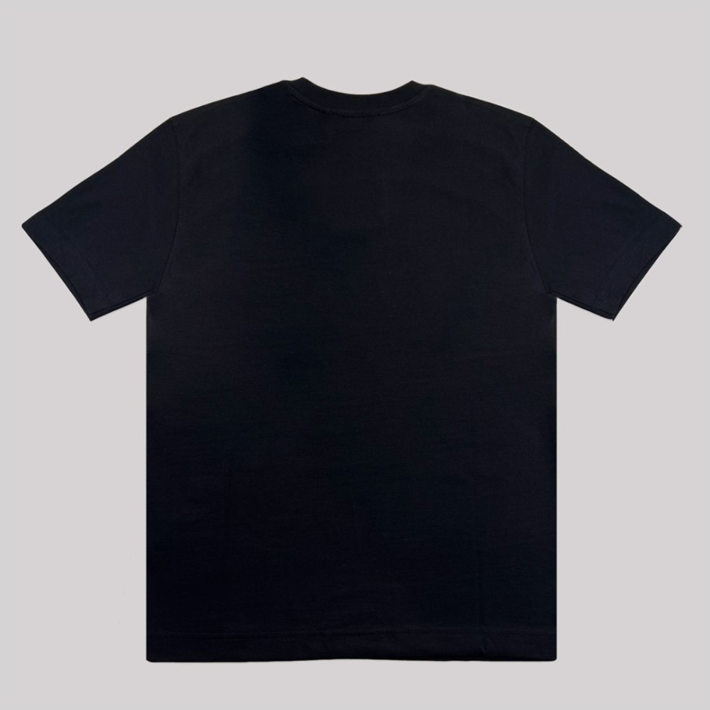Logo Patch Cotton T-Shirt Black
