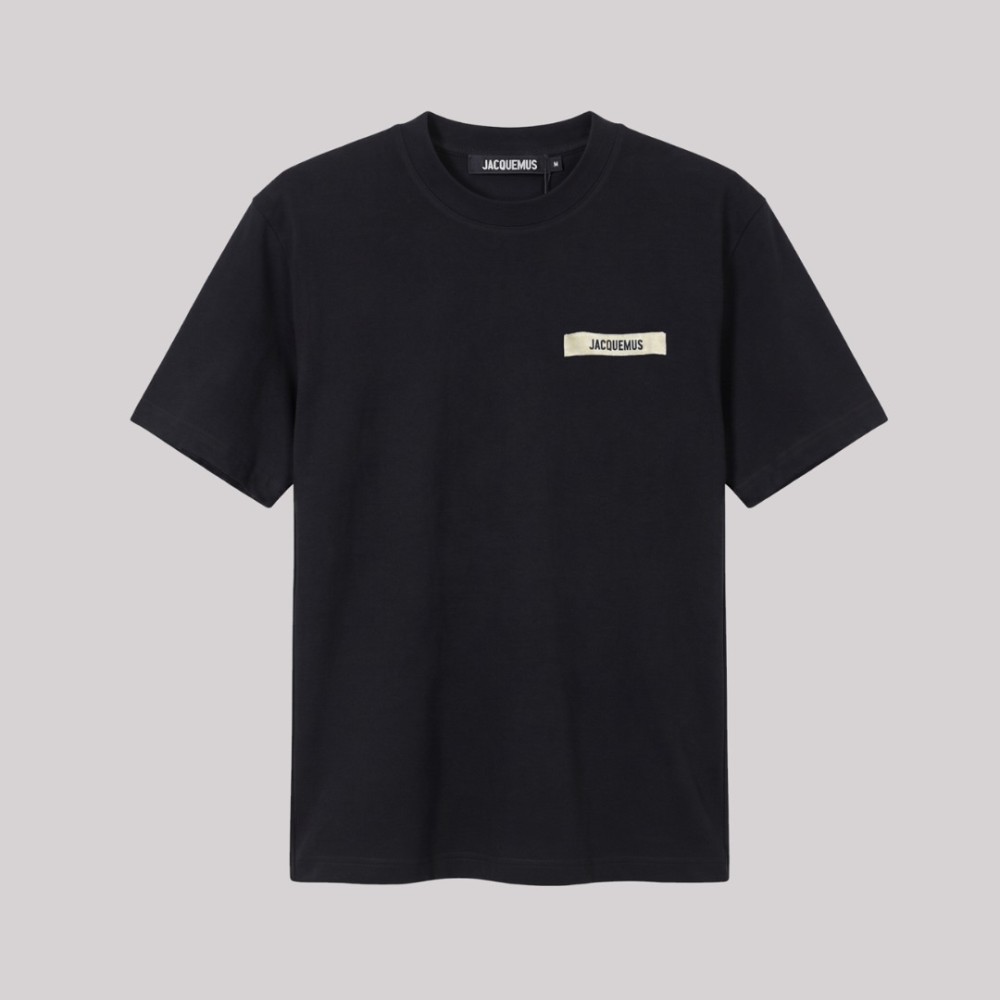Logo Patch Cotton T-Shirt Black