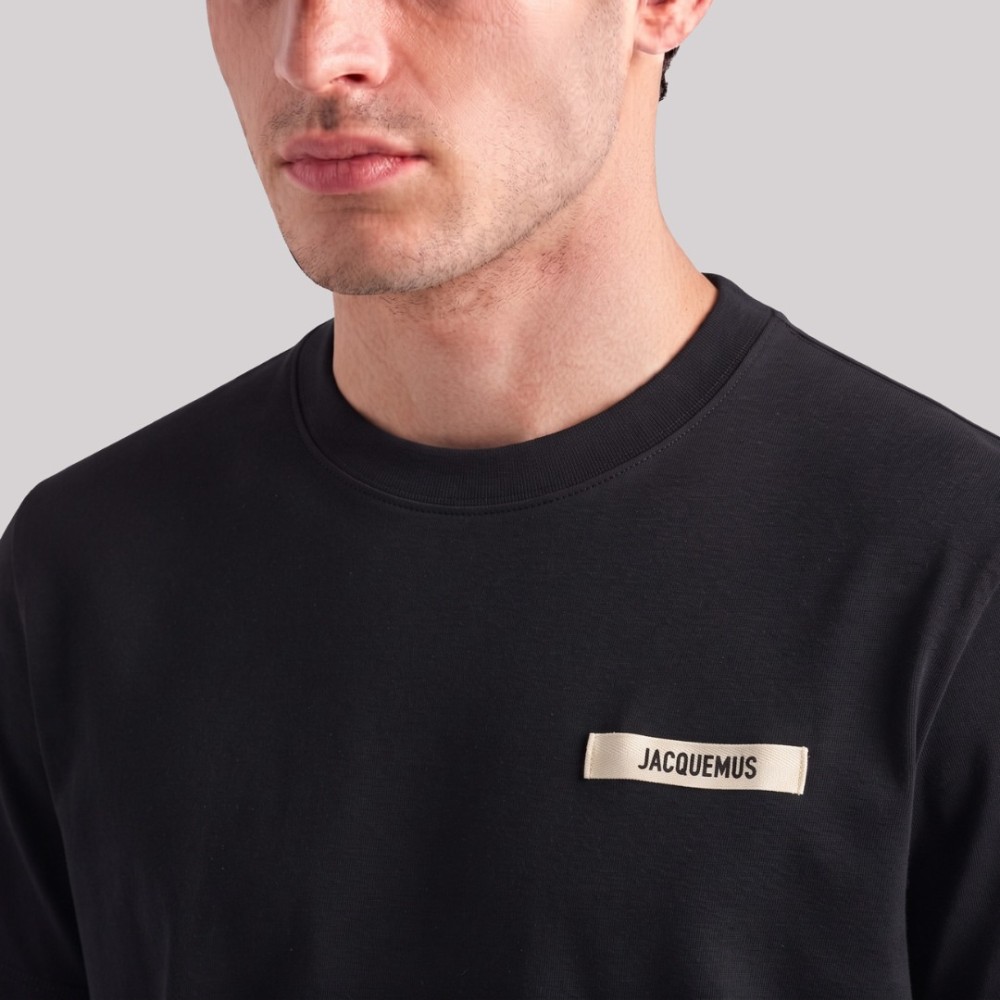 Logo Patch Cotton T-Shirt Black