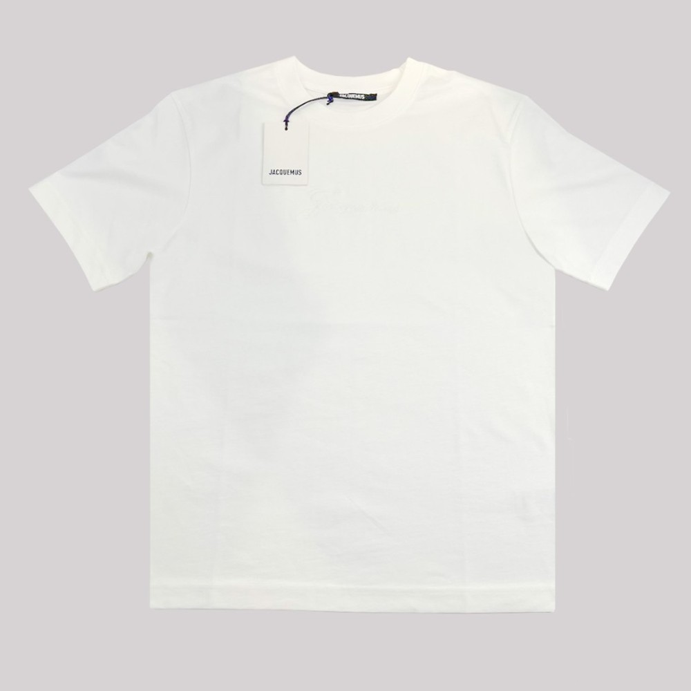 Embroided Logo Cotton T-Shirt White