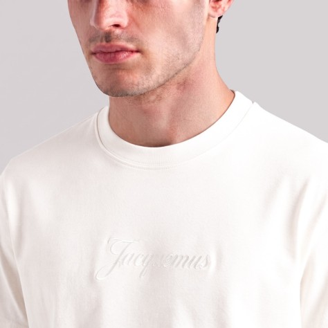 Embroided Logo Cotton T-Shirt White