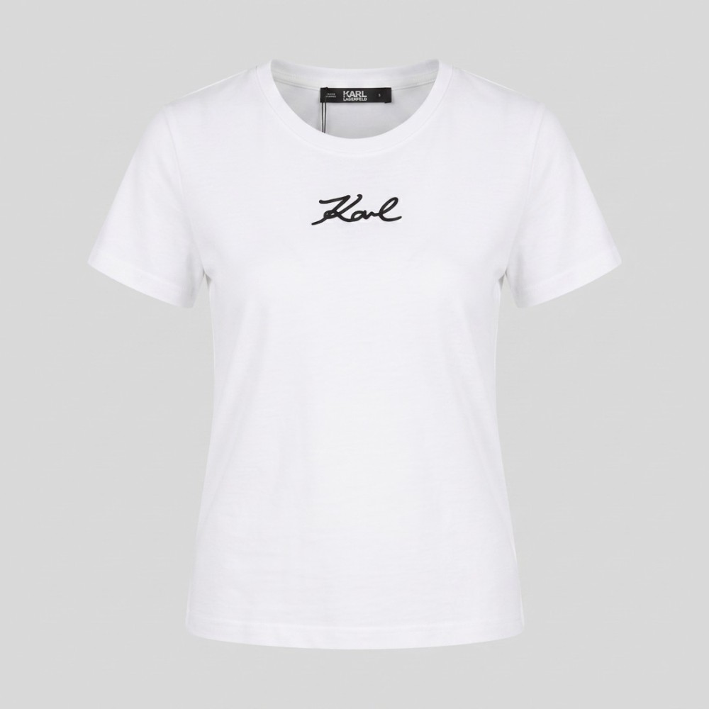 Embroidered Logo T-shirt In White