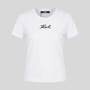 Embroidered Logo T-shirt In White