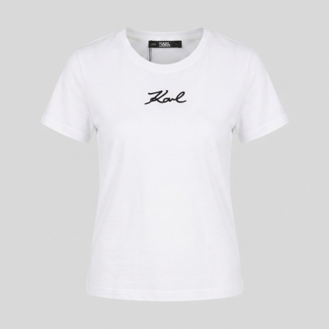 Embroidered Logo T-shirt In White