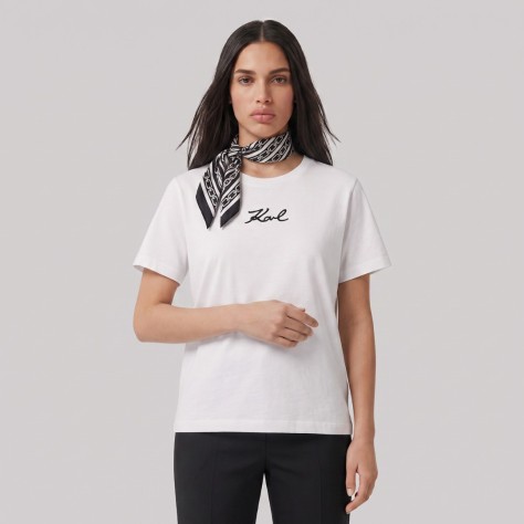 Regular Fit Babe Tee In White Regular Fit Babe Tee In White