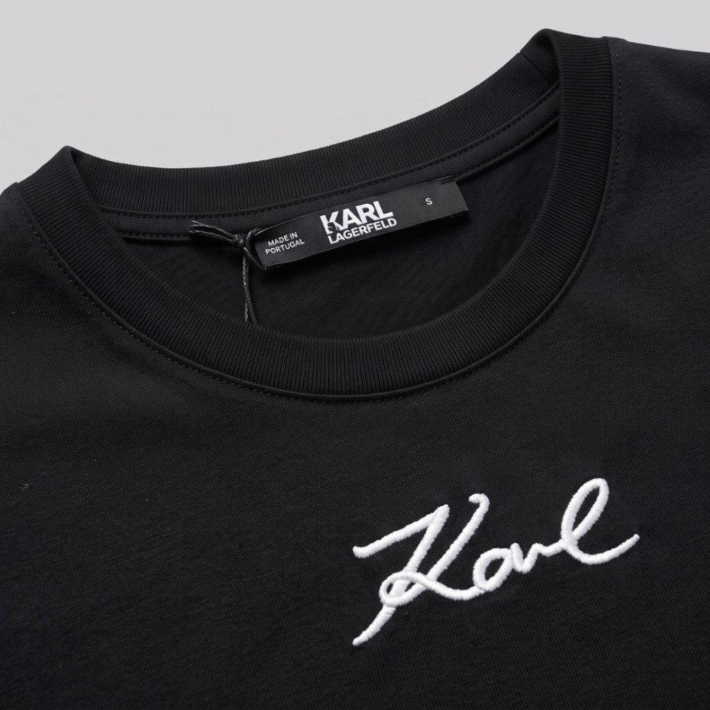 Embroidered Logo T-shirt In Black Embroidered Logo T-shirt In Black