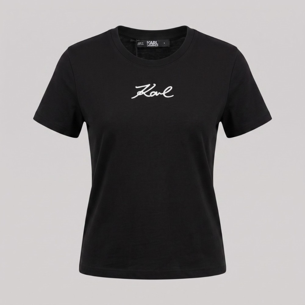 Embroidered Logo T-shirt In Black Embroidered Logo T-shirt In Black