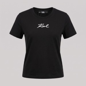 Embroidered Logo T-shirt In Black