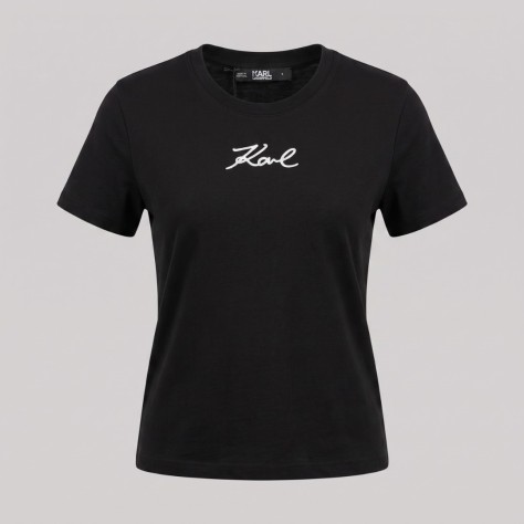 Embroidered Logo T-shirt In Black