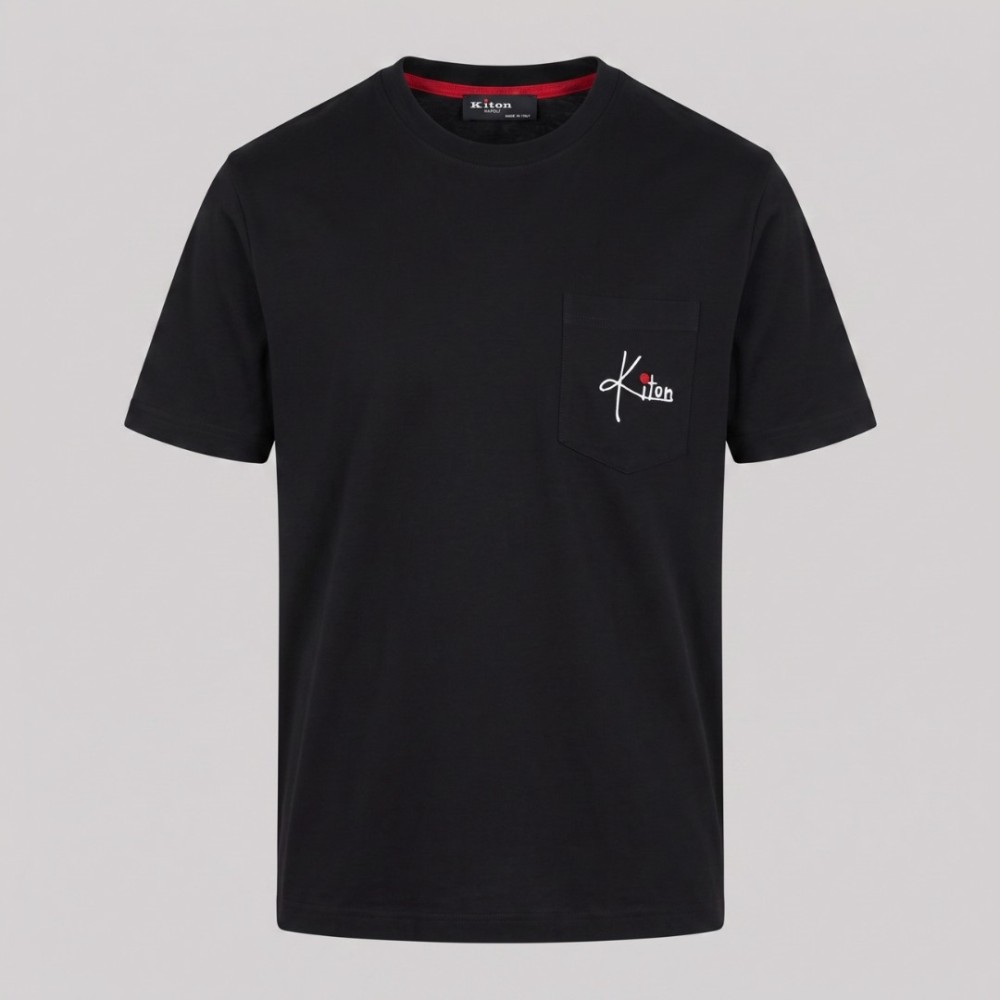 Black Crew Neck Short-Sleeve T-Shirt
