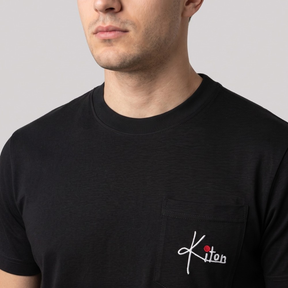 Black Crew Neck Short-Sleeve T-Shirt